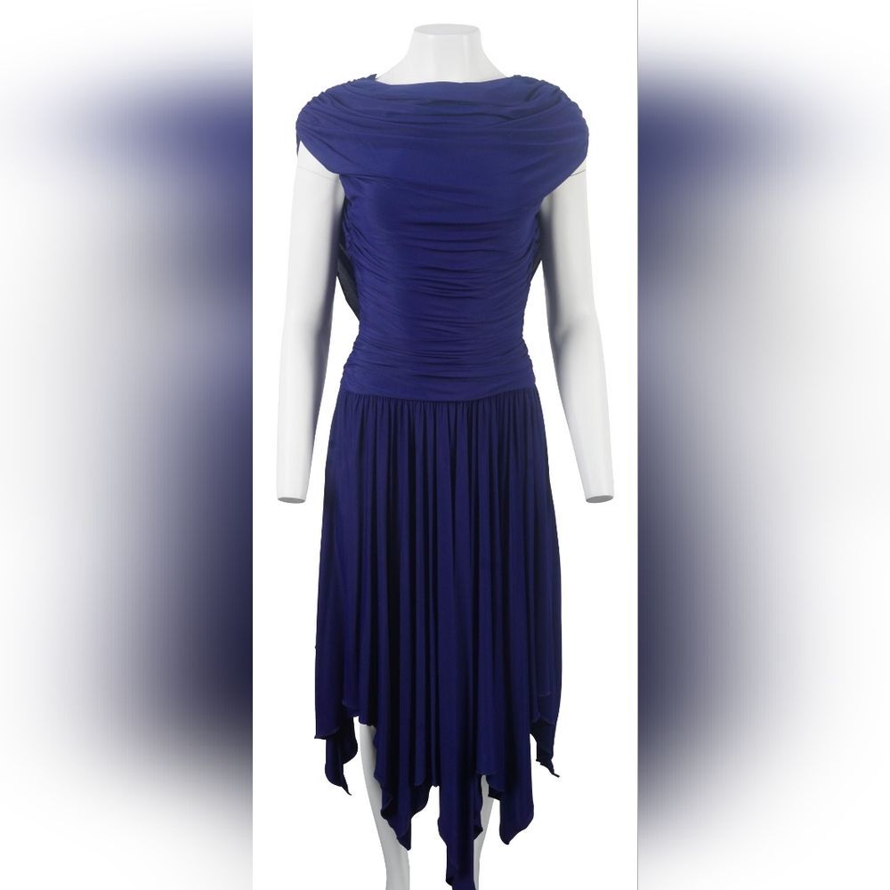 Casadei Strapless Deep Blue Dress (Can449)